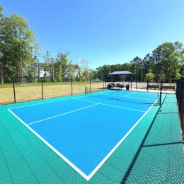 a pickleball court